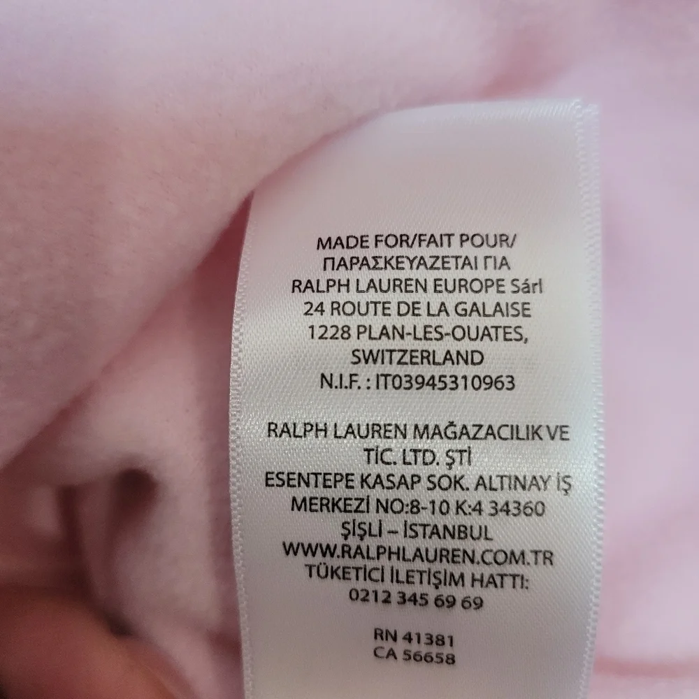 RALPH LAUREN Baby Girl's Hooded Barn Bunting‎ SIZE 9MONTH